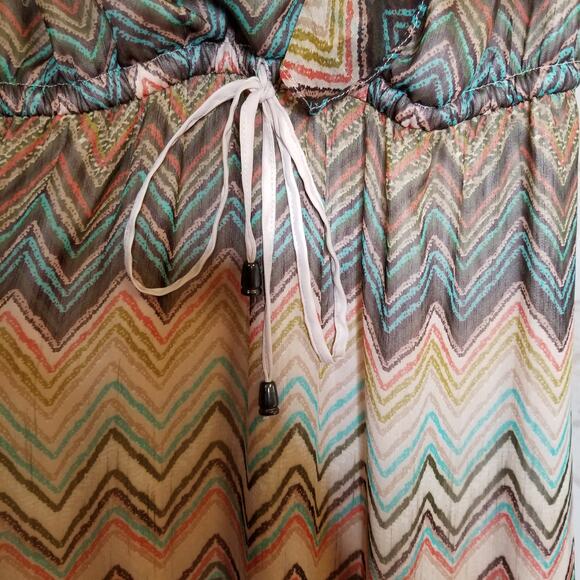 Pure Sugar Boho Zig Zag Maxi Dress Small - Picture 9 of 12